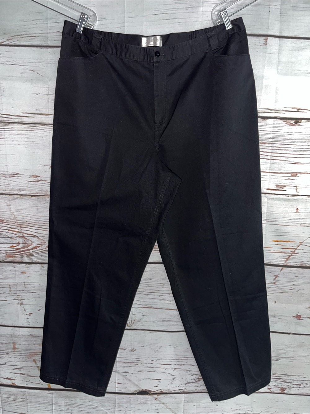 CJ Banks NWT Size 20W Classic Black 100% Cotton Straight Leg Pants